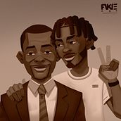 Feliz dia do Pai. Traditional illustration, and Painting project by Wilno Fakie - 03.19.2022
