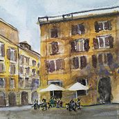 Mi Proyecto del curso: Técnicas modernas para paisajes urbanos en acuarela. Painting, and Watercolor Painting project by Luz Etcheberry - 03.25.2022