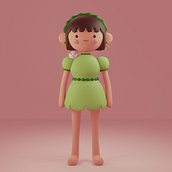 My project for course: Kawaii Character Creation in 3D with Blender  Ein Projekt aus dem Bereich Traditionelle Illustration, Design von Figuren, Digitale Illustration, 3-D-Modellierung und Manga von Amnah Almohtadi - 20.03.2022