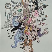 Meu projeto do curso: A arte de desenhar: transforme seus rabiscos em arte. Traditional illustration, Pencil Drawing, Drawing, and Sketchbook project by Amanda Stange - 03.25.2022