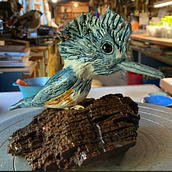 Kingfisher . Escultura projeto de Liz Fox - 26.03.2022