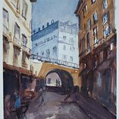 Mon projet du cours : Représentation architecturale à l'aquarelle. Un progetto di Pittura ad acquerello di Marie Louise FLOCH - 27.03.2022