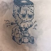 Practicas en piel sintetica_los primeros tatuajes. Tattoo Design project by Giulia Zucchelli - 03.27.2022