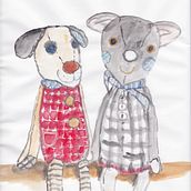 Stuffed animals from Mine. Un projet de Illustration traditionnelle de Katja - 27.03.2022