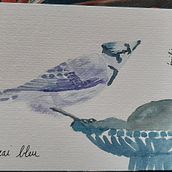Mon projet du cours : Illustration naturaliste d'oiseaux à l'aquarelle. Projekt z dziedziny Trad, c, jna ilustracja, Malowanie akwarelą, R, sunek realist, czn, Ilustracja naturalist i czna użytkownika Emilie Adelin - 28.03.2022