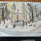 My project for course: Urban Sketching: Express Your World in a New Perspective. Un progetto di Illustrazione tradizionale, Bozzetti, Disegno, Pittura ad acquerello, Illustrazione architettonica e Sketchbook di Annabel Townsend - 28.03.2022