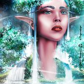 Mi Proyecto del curso: Retratos digitales de fantasía con Photoshop. Traditional illustration, Drawing, Digital Illustration, Portrait Drawing, Digital Drawing, and Digital Painting project by cabt1273 - 03.27.2022