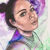 Mi Proyecto del curso: Retrato ilustrado con Procreate. Traditional illustration, Vector Illustration, Digital Illustration, and Portrait Drawing project by andreagotto23 - 03.29.2022