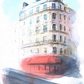 Mi Proyecto del curso: Dibujo arquitectónico con acuarela y tinta. Sketching, Drawing, Watercolor Painting, Architectural Illustration, Sketchbook & Ink Illustration project by Lucía Gbc - 03.29.2022