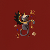 Creación de personajes en 3D con Blender: Bastet the cat.. 3D, Character Design, 3D Modeling, 3D Character Design, and 3D Design project by Rocio Salvadores - 05.25.2022