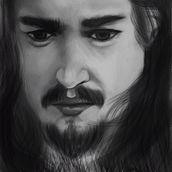 Uthred, Last Kingdom. Traditional illustration, Pencil Drawing, Portrait Drawing, Realistic Drawing, Artistic Drawing, Digital Drawing, and Digital Illustration project by Giovanni Storel da Silva - 03.19.2022