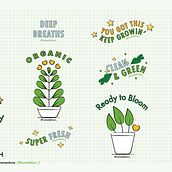 “Love & Growth” GIF Stickers Ein Projekt aus dem Bereich Traditionelle Illustration und Design von Agustina Bonaventura - 30.03.2022
