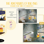 Book cover and character design for The Adventures of Rug Bug. Traditional illustration, and Children's Illustration project by Marisabel Cuberos - 03.31.2022