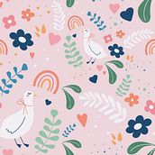 Mon projet du cours : Illustration numérique de motifs inspirés de la faune et la flore. Ilustração tradicional, Pattern Design, Desenho, Ilustração digital e Ilustração botânica projeto de Caroline Crst - 31.03.2022
