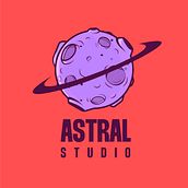Astral Studio - Visual identity. Een project van  Ontwerp,  Br, ing en identiteit, Grafisch ontwerp y Logo-ontwerp van daphnetrevelin - 25.03.2022