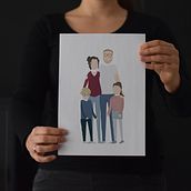 Meine Familienillustrationen. Projekt z dziedziny Trad, c, jna ilustracja, Design i  Reklama użytkownika Jessika Wafzig - 01.04.2022