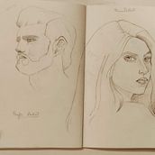 My project for course: Portrait Sketchbooking: Explore the Human Face. Un proyecto de Bocetado, Dibujo, Dibujo de Retrato, Dibujo artístico y Sketchbook de pri28dhanjal - 29.03.2022