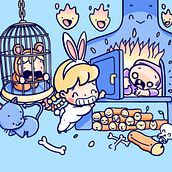 My project for: Kawaii-Style Story Illustration. Traditional illustration, Character Design, Digital Illustration, and Manga project by Xueyan Dai - 04.01.2022