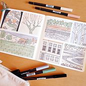Mon projet du cours : Journal intime illustré : pratiquez au quotidien la pleine conscience. Fine Arts, Sketching, Creativit, Drawing, and Sketchbook project by bleuderose - 04.02.2022