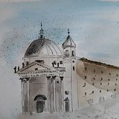 Il mio progetto del corso: Disegno architettonico con acquerello e inchiostro. Sketching, Drawing, Watercolor Painting, Architectural Illustration, Sketchbook & Ink Illustration project by Assunta Maria - 04.02.2022