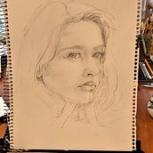 My project for course: Portrait Sketchbooking: Explore the Human Face. Sketching, Drawing, Portrait Drawing, Artistic Drawing, and Sketchbook project by Elizabeth Miner - 04.03.2022