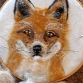 Mein Kursprojekt: Nadelfilzen: Kreiere Porträts mit Wolle. Artesanato, Tecido, Ilustração naturalista, Feltragem com agulha, e Design têxtil projeto de Annette Dittmer - 03.04.2022