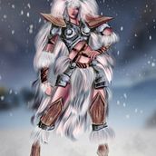 Glacial Warrior. Ilustração tradicional, Design de personagens e Ilustração digital projeto de Alex Guenther - 16.12.2021
