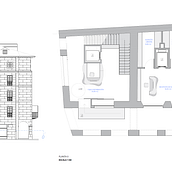 Mi Proyecto del curso: Rehabilitación de edificio antiguo para uso de librería/cafetería. Interior Architecture, Interior Design, Interior Decoration, and Spatial Design project by Lidia Sueiro Villar - 04.03.2022