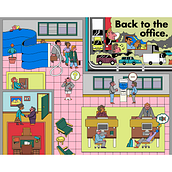 Back to the office. Traditional illustration, and Editorial Illustration project by Joris Spanbroek - 02.28.2022