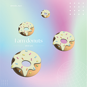I am donuts about you. Un projet de 3D, Animation, Illustration vectorielle, Br, ing et identité , et Design graphique de Britt Paanakker - 03.04.2022