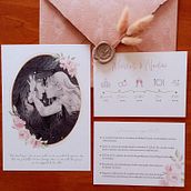 Invitación boda, timeline y mapa. Design, Events, and Vector Illustration project by Evelina Salas Pérez - 04.03.2022