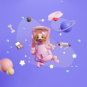 My project for course: 3D Character Creation in Blender. Un progetto di 3D, Character design, Modellazione 3D, Character design 3D e Progettazione 3D di tomas_100476 - 03.04.2022