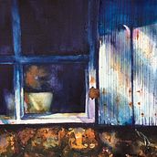 The Old Cottage Window. Projekt z dziedziny Trad, c, jna ilustracja,  Sztuki piękne,  Malarstwo i Malowanie akwarelą użytkownika Jenny Bennion - 02.04.2022