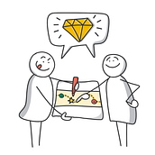 Stickfigures - Explaining Service Design . Traditional illustration, Digital Illustration, Digital Drawing, Character Design, and Figure Drawing project by Dionne Wouters - 03.22.2022
