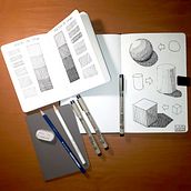 Mis comienzos de crosshatching en el cuaderno de bocetos. Ilustração tradicional, Esboçado, Desenho, Sketchbook e Ilustração com tinta projeto de Carlos Aguilar - 04.04.2022