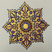 My project for course: Introduction to Islamic Art: Create Biomorphic Patterns. Projekt z dziedziny  Malarstwo, Pattern design,  R, sunek, Malowanie akwarelą,  R i sunek atramentem użytkownika Karen Haas - 04.04.2022