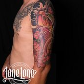My project for course: Artistic Tattoos in Full Color. Traditional illustration, Drawing, Digital Illustration, Tattoo Design, and Digital Drawing project by Lone Lone - 04.05.2022