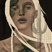 Mon projet du cours : Portrait illustré avec Procreate. Un progetto di Illustrazione tradizionale, Illustrazione vettoriale, Illustrazione digitale e Disegno di ritratti di Stéphanie Lavi - 05.04.2022