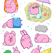 Meu projeto do curso: Ilustração kawaii: crie personagens adoráveis. Traditional illustration, Character Design, and Manga project by Gabriela Campos - 06.14.2022