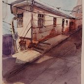 Mi Proyecto del curso: Dibujo arquitectónico con acuarela y tinta. Sketching, Drawing, Watercolor Painting, Architectural Illustration, Sketchbook & Ink Illustration project by Cristopher Ibacache Tiznado - 04.07.2022