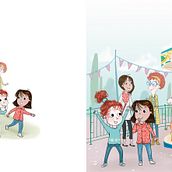 Album ilustrado, primeros lectores para Oxford University Press. Traditional illustration, Editorial Design, and Children's Illustration project by Adriana Juárez Puglisi - 04.07.2022