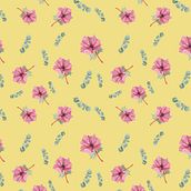 Meu projeto do curso: Aquarela botânica para estampados. Traditional illustration, Pattern Design, Watercolor Painting, and Botanical Illustration project by Andrea Nascimento - 04.08.2022