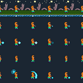 Mi Proyecto del curso: Personaje principal VideoJuego. Character Animation, Video Games, Pixel Art, and Game Development project by danielbuitragosantana - 04.04.2022