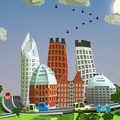Den Haag - Stad Aan Zee. Design, 3D, 3D Animation, 3D Modeling, 3D Character Design, 3D Design, Animation, Character Design, and Character Animation project by Mitsi Studio - 04.08.2022