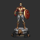 Capian america fuerza fenix 1/4 que hice para Frameworks estudios . Un proyecto de Diseño, Modelado 3D y Diseño de personajes de Gabriel Risco Yañez - 08.04.2022