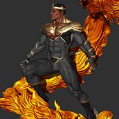 Phantera negra fuerza fenix para Frameworks estudios . Un proyecto de Diseño, Modelado 3D y Diseño de personajes de Gabriel Risco Yañez - 08.04.2022