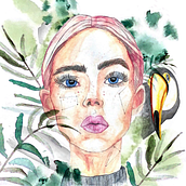 Mein Kursprojekt: Illustriertes Porträt mit Aquarell. Un proyecto de Ilustración tradicional, Bellas Artes, Pintura, Dibujo, Pintura a la acuarela, Dibujo de Retrato y Dibujo artístico de Jana Mächler - 08.04.2022