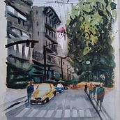 My project for course: Urban Landscapes in Watercolor. Fine Arts, Watercolor Painting, and Architectural Illustration project by alorente22 - 04.09.2022
