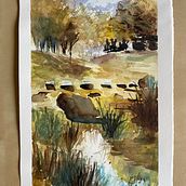 My project for course: Natural Landscapes in Watercolor. Fine Arts, Painting, and Watercolor Painting project by zgaalka - 04.09.2022