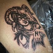 Helgríma - digital design and tattoo process. Tattoo Design, Digital Illustration, and Digital Drawing project by Marta Kosowska - 03.30.2022